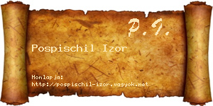 Pospischil Izor névjegykártya